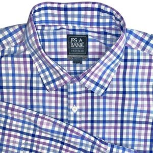 JOS A BANK ☆ Traveler Tailored Fit Long Sleeve Button Up